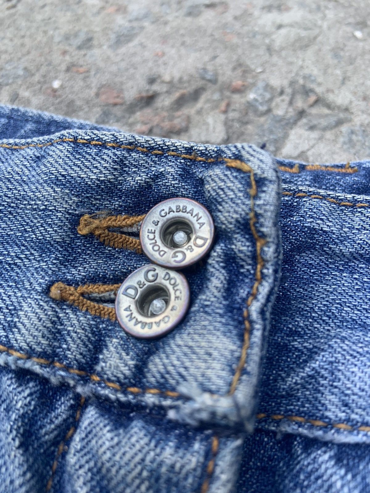 Dolce & Gabbana × Vintage vintage dolce & gabbana blue distressed denim 26/11/1973 Size 32" / US 10 / IT 46 - 3 Thumbnail