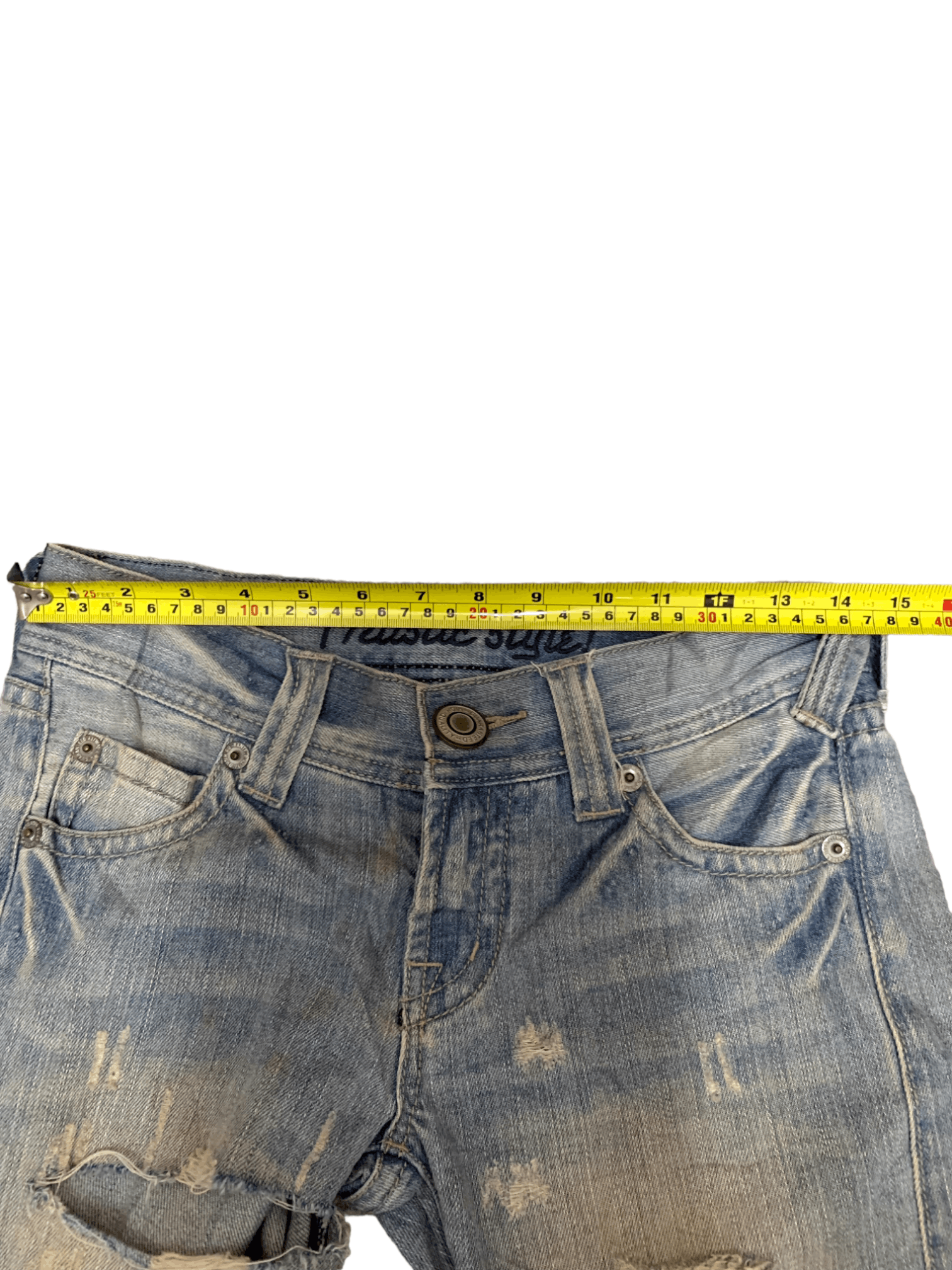 Japanese Brand Vintage Japanese Brand Faded Mud Wash Distressed Jean Shorts Size US 29 - 13 Thumbnail