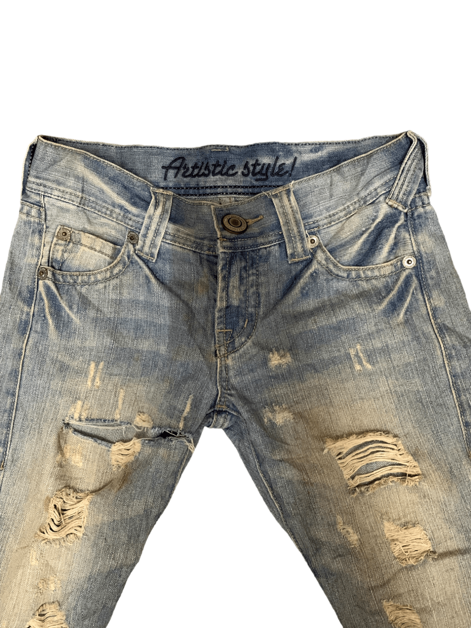 Japanese Brand Vintage Japanese Brand Faded Mud Wash Distressed Jean Shorts Size US 29 - 7 Thumbnail