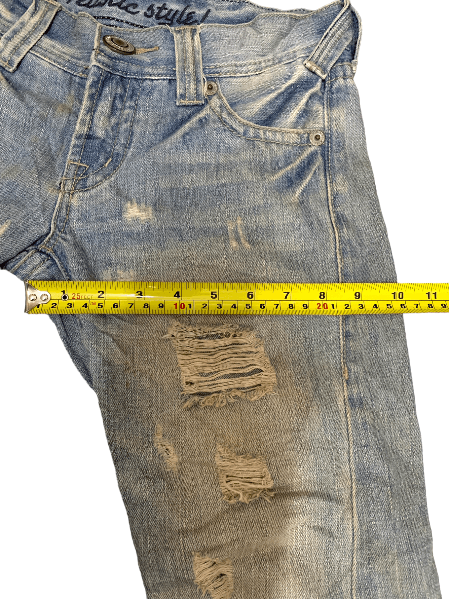Japanese Brand Vintage Japanese Brand Faded Mud Wash Distressed Jean Shorts Size US 29 - 15 Thumbnail