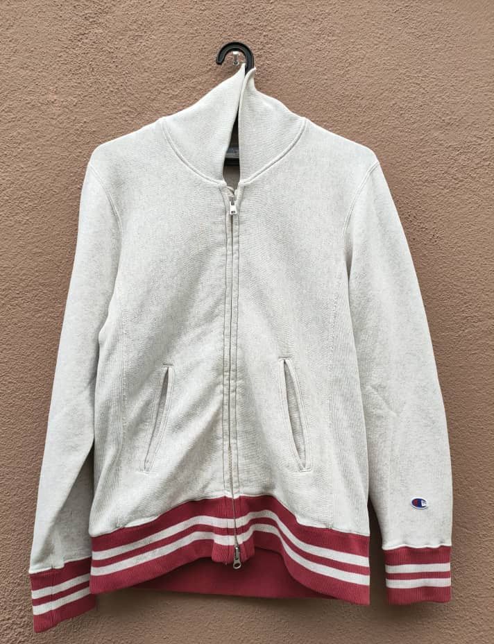 Champion Half-Zip Sweatshirt, Men's Size L cotton black type Vintage Second Hand