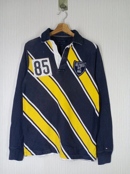 Vintage Tommy Hilfiger Striped Long Sleeve Rugby Shirt