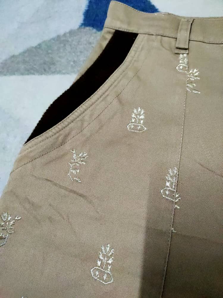 Issey Miyake Ne-Net Embroidered Cropped Pant Size 29" - 5 Thumbnail