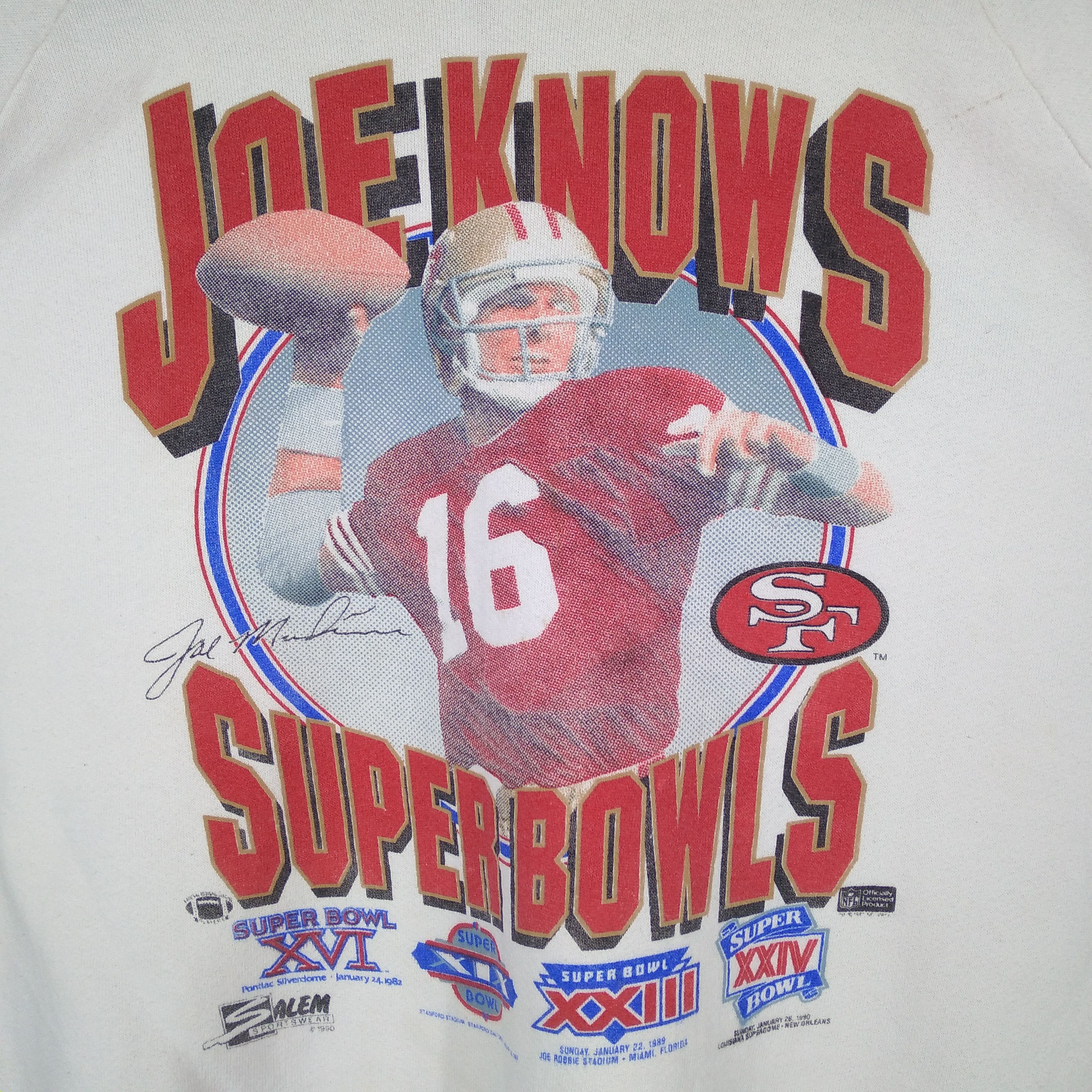 NFL × Salem Sportswear × Vintage Vintage 1990 Joe Montana NFL Super Bowl By Salem Sportswear Size US M / EU 48-50 / 2 - 4 Thumbnail