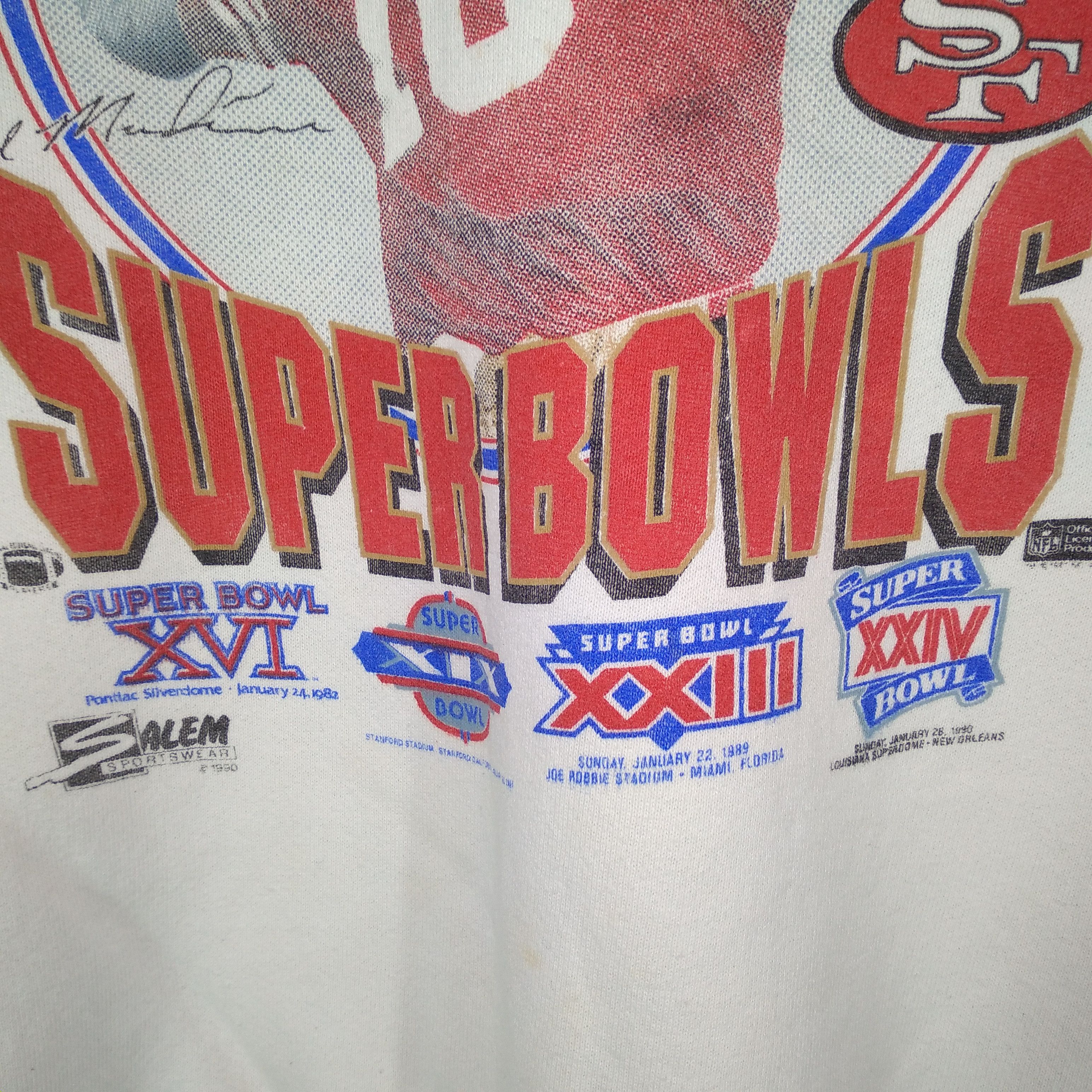 NFL × Salem Sportswear × Vintage Vintage 1990 Joe Montana NFL Super Bowl By Salem Sportswear Size US M / EU 48-50 / 2 - 5 Thumbnail