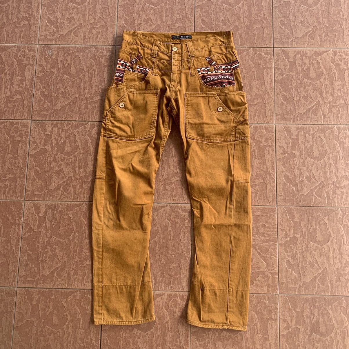 Japanese Brand × Vintage STEALS💥VINTAGE DOMINATE DOUBLE WAIST NAVAJO TROUSERS PANTS Size US 31 - 1 Thumbnail