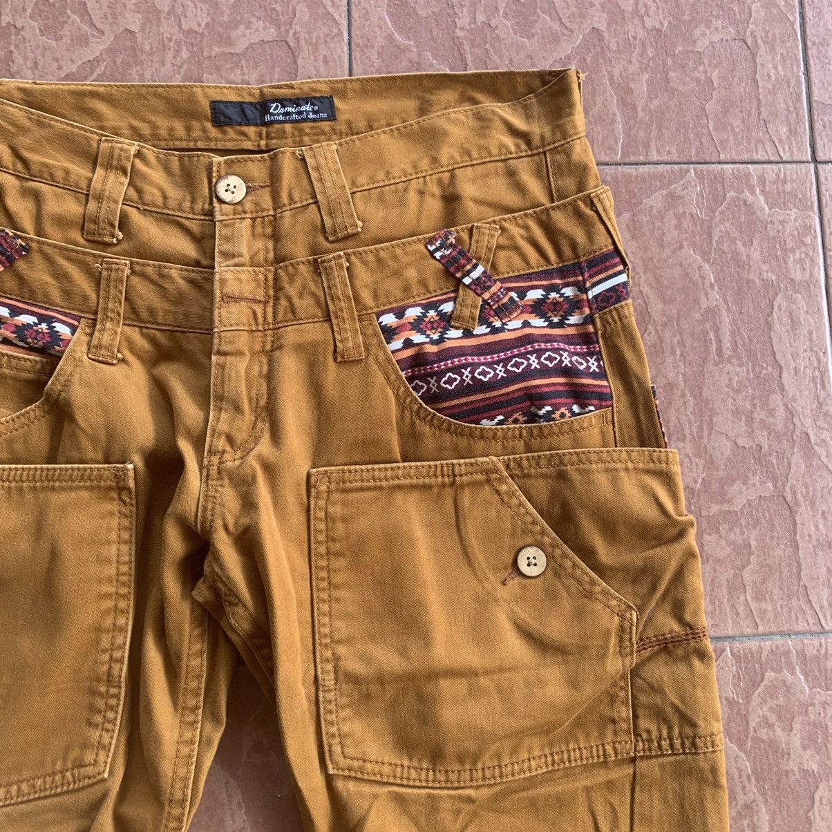 Japanese Brand × Vintage STEALS💥VINTAGE DOMINATE DOUBLE WAIST NAVAJO TROUSERS PANTS Size US 31 - 4 Thumbnail