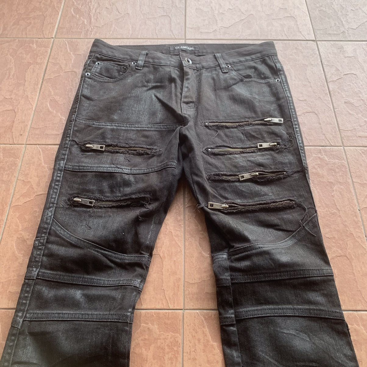 Japanese Brand JAPANESE VINTAGE GLAMOUR JEANS MULTI ZIPPER TROUSERS PANTS Size US 30 / EU 46 - 4 Thumbnail