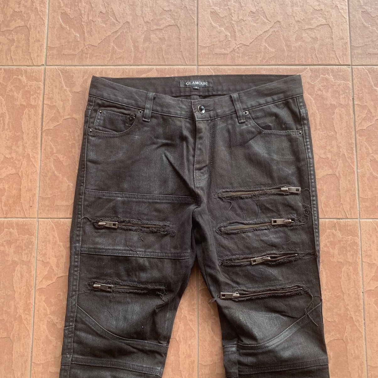 Japanese Brand JAPANESE VINTAGE GLAMOUR JEANS MULTI ZIPPER TROUSERS PANTS Size US 30 / EU 46 - 2 Thumbnail