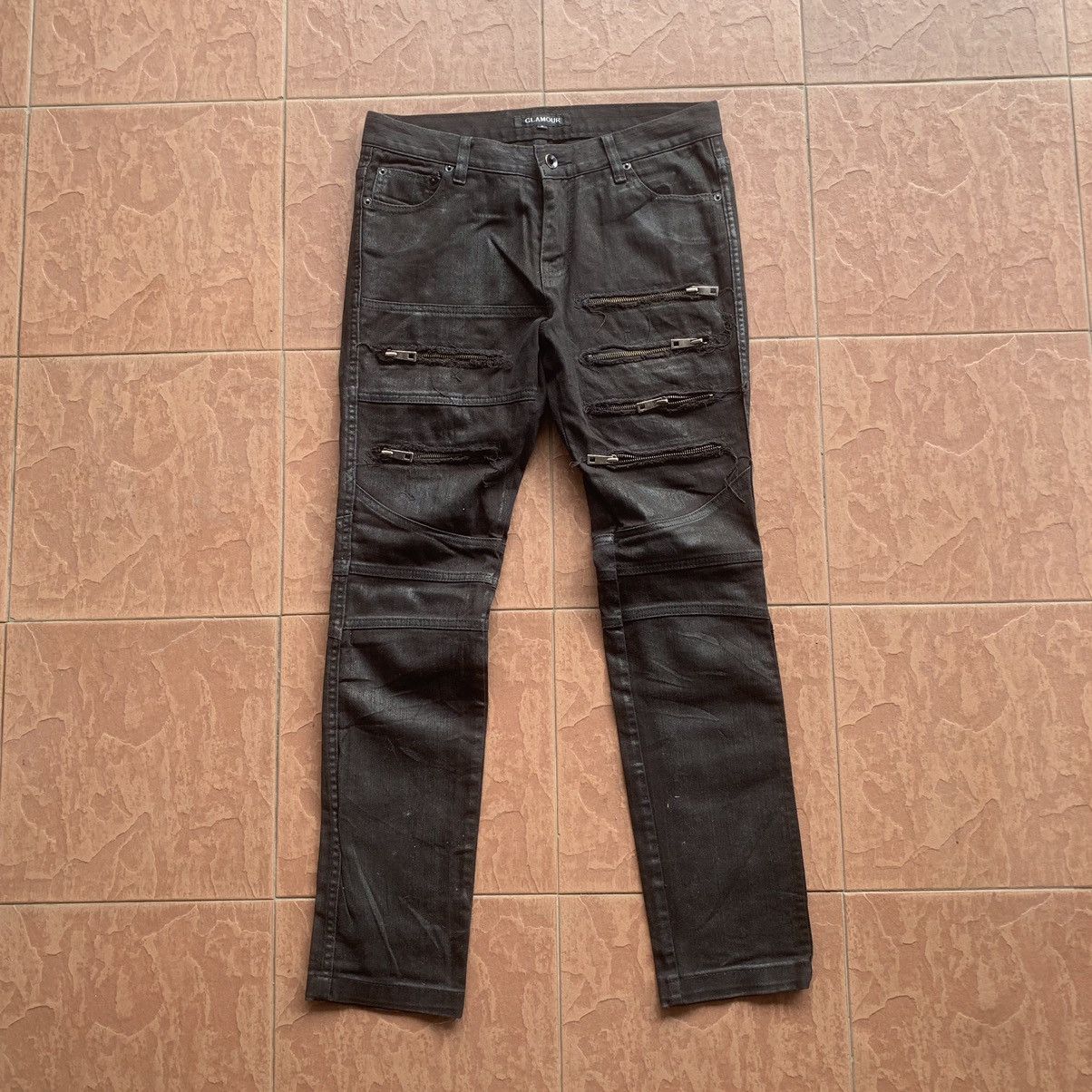 Japanese Brand JAPANESE VINTAGE GLAMOUR JEANS MULTI ZIPPER TROUSERS PANTS Size US 30 / EU 46 - 1 Thumbnail