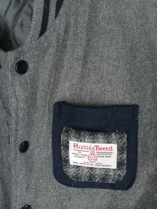 Harris Tweed RARE VINTAGE HARRIS TWEED WOOL VARSITY JACKET Size US M / EU 48-50 / 2 - 4 Thumbnail