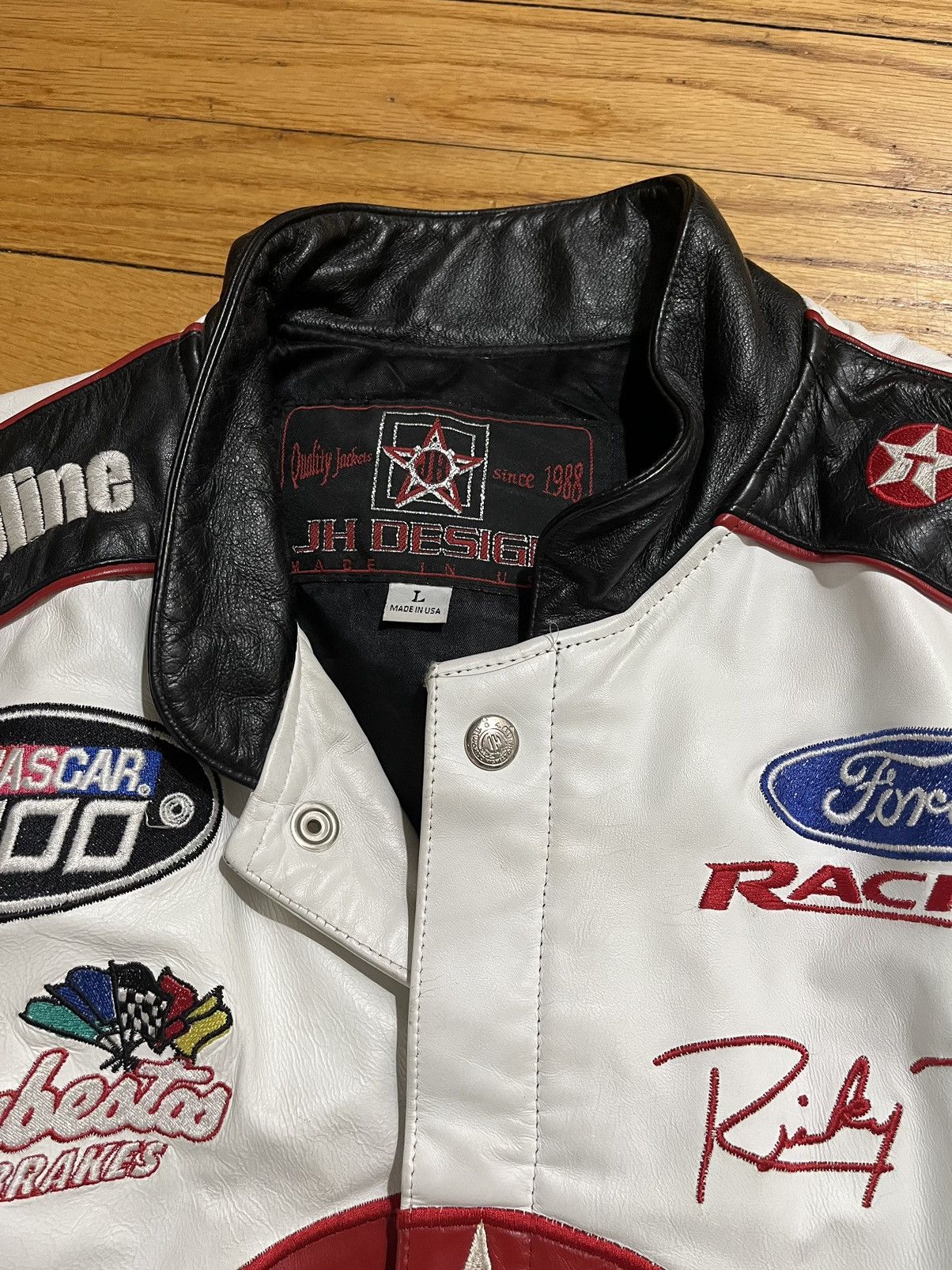 Jeff Hamilton Vintage Jeff Hamilton Leather racing jacket signed Size US XL / EU 56 / 4 - 4 Thumbnail