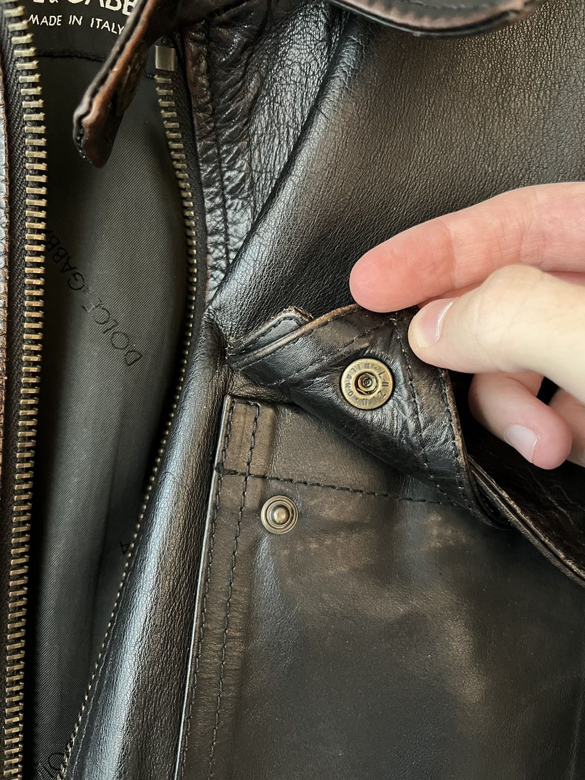 Dolce & Gabbana × Vintage Dolce & Gabbana Kangaroo Leather Jacket Size US M / EU 48-50 / 2 - 7 Thumbnail