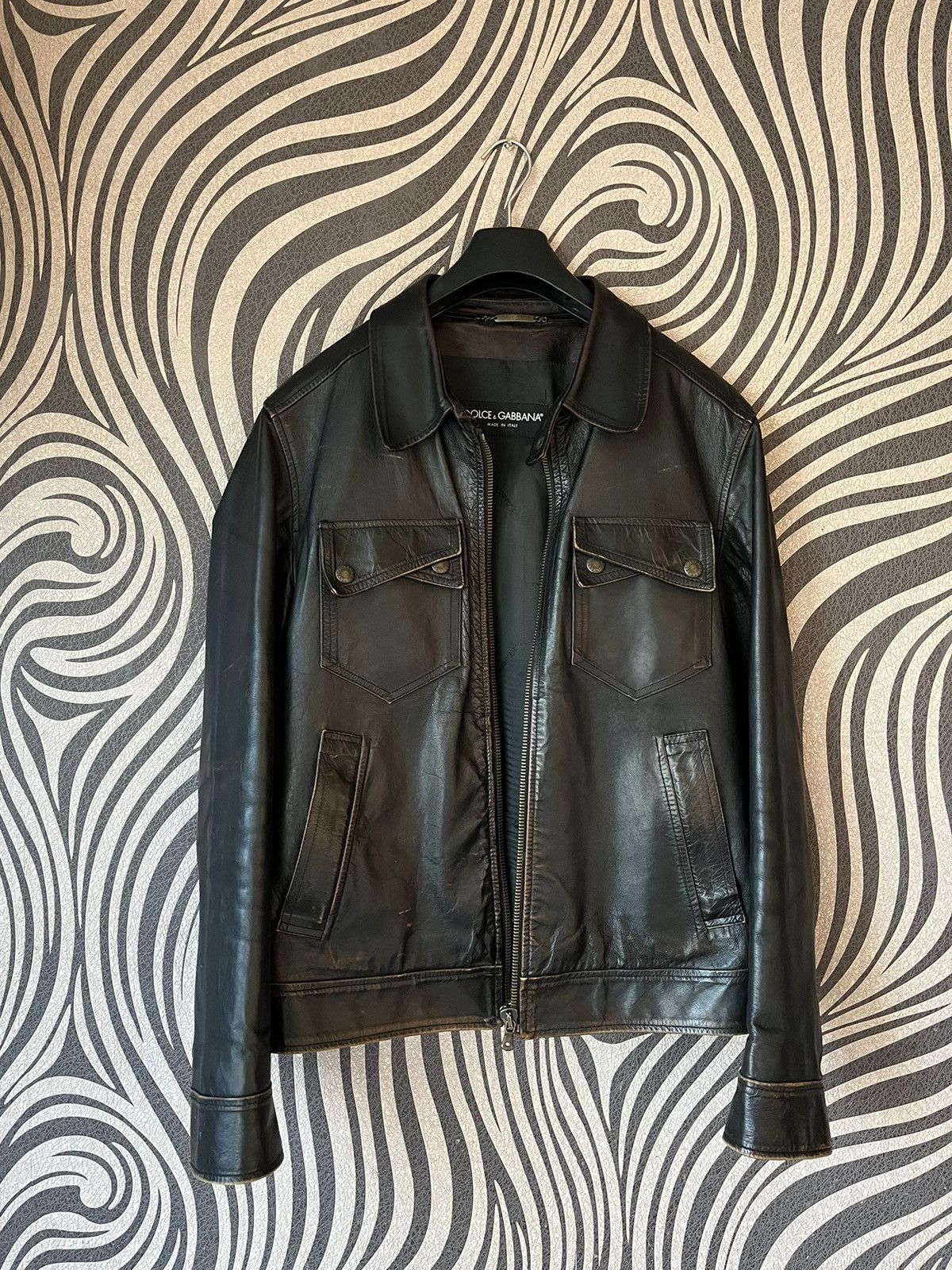 Dolce & Gabbana × Vintage Dolce & Gabbana Kangaroo Leather Jacket Size US M / EU 48-50 / 2 - 2 Thumbnail