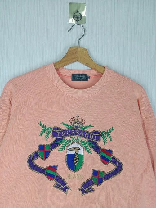 Trussardi Rare Vintage 90s Trussardi Embroidered Big Logo Sweatshirt Size US L / EU 52-54 / 3 - 1 Thumbnail