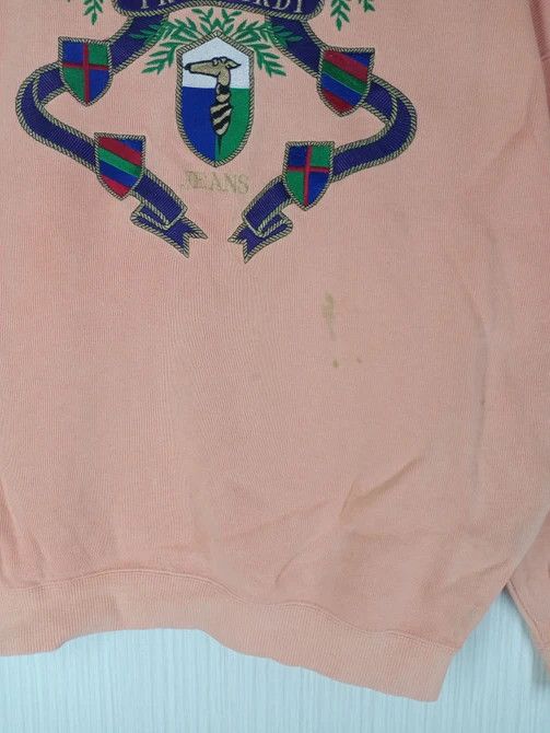 Trussardi Rare Vintage 90s Trussardi Embroidered Big Logo Sweatshirt Size US L / EU 52-54 / 3 - 3 Thumbnail
