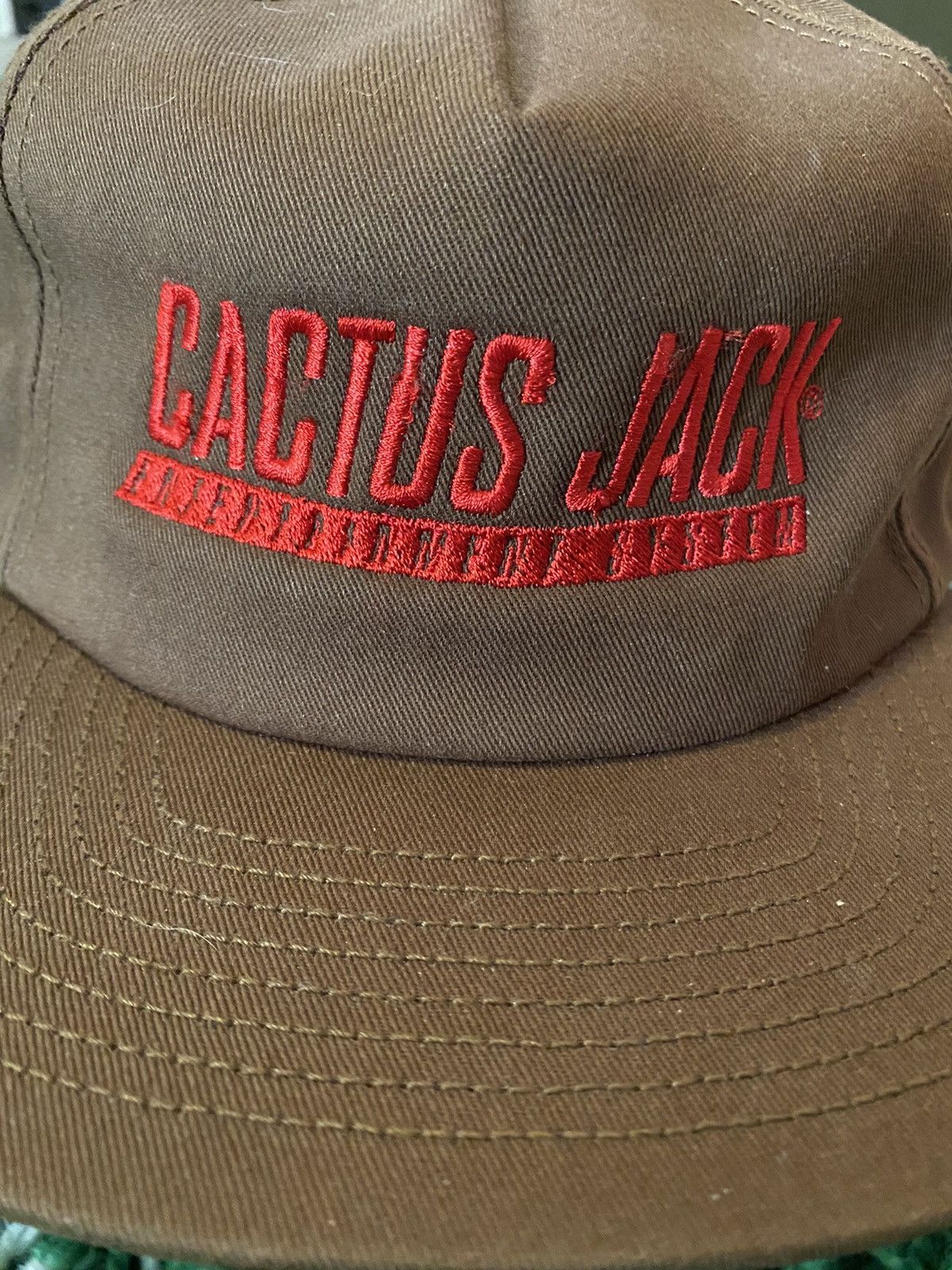 Travis Scott Cactus Jack Brown w/ Red Snapback Hat Size ONE SIZE - 2 Thumbnail