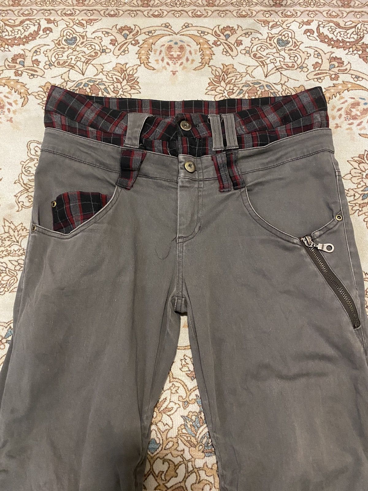 Japanese Brand Vintage Punk Style Double Waist Stretchable Pants Size US 33 - 3 Thumbnail