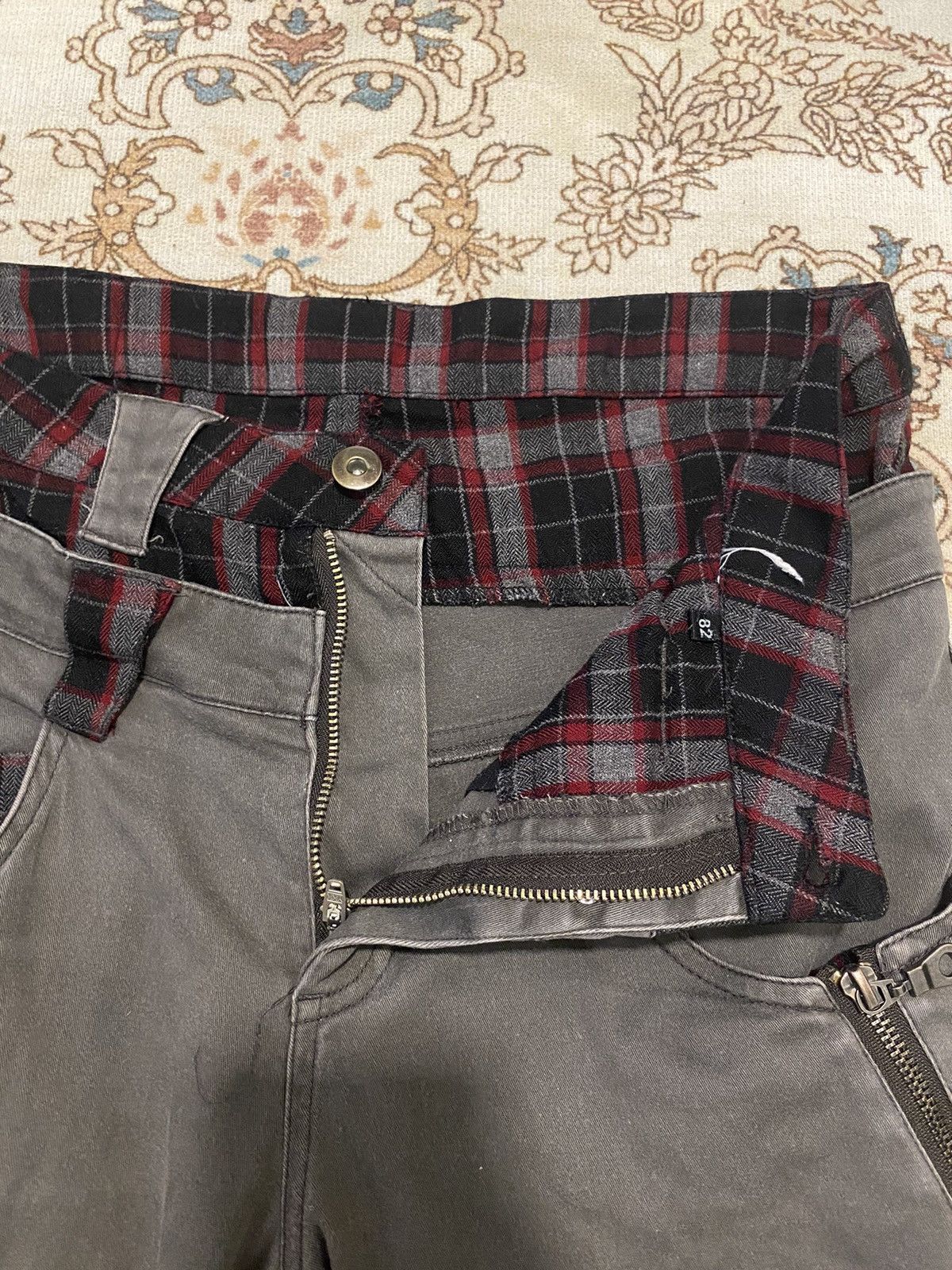 Japanese Brand Vintage Punk Style Double Waist Stretchable Pants Size US 33 - 6 Thumbnail