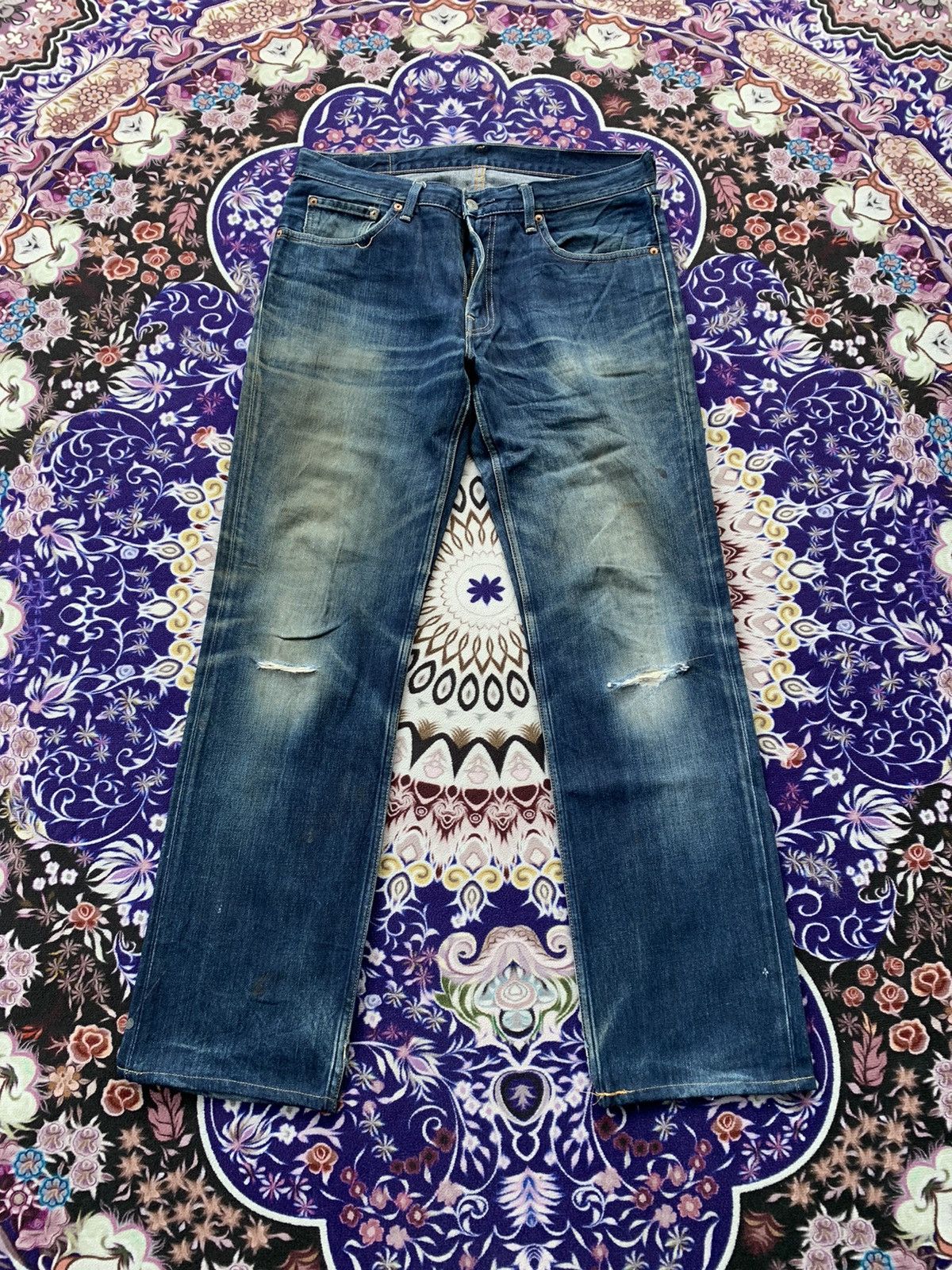 Levi's Vintage Clothing Levis 502 Distressed Denim Size US 36 / EU 52 - 1 Thumbnail