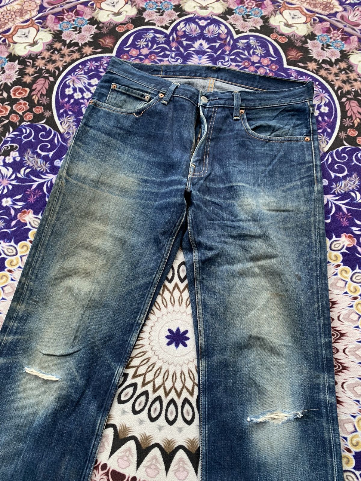 Levi's Vintage Clothing Levis 502 Distressed Denim Size US 36 / EU 52 - 5 Thumbnail