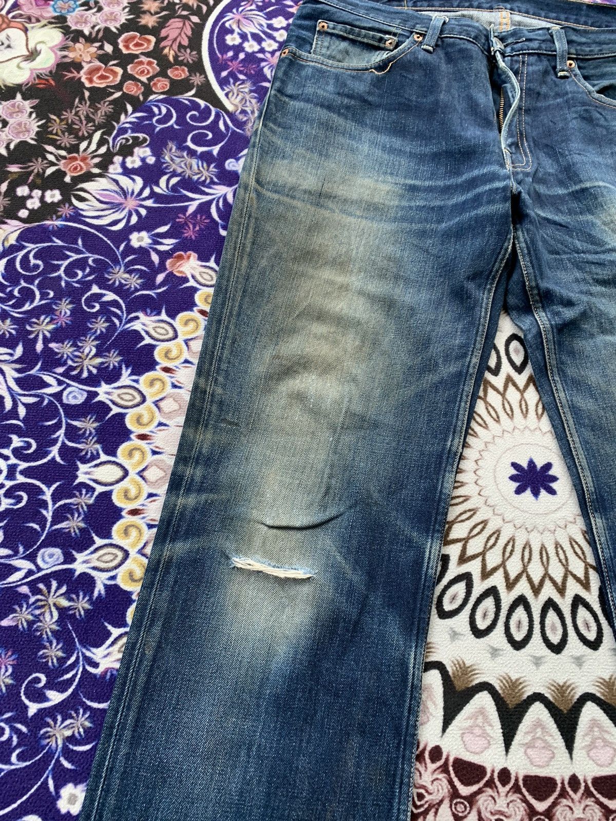 Levi's Vintage Clothing Levis 502 Distressed Denim Size US 36 / EU 52 - 3 Thumbnail