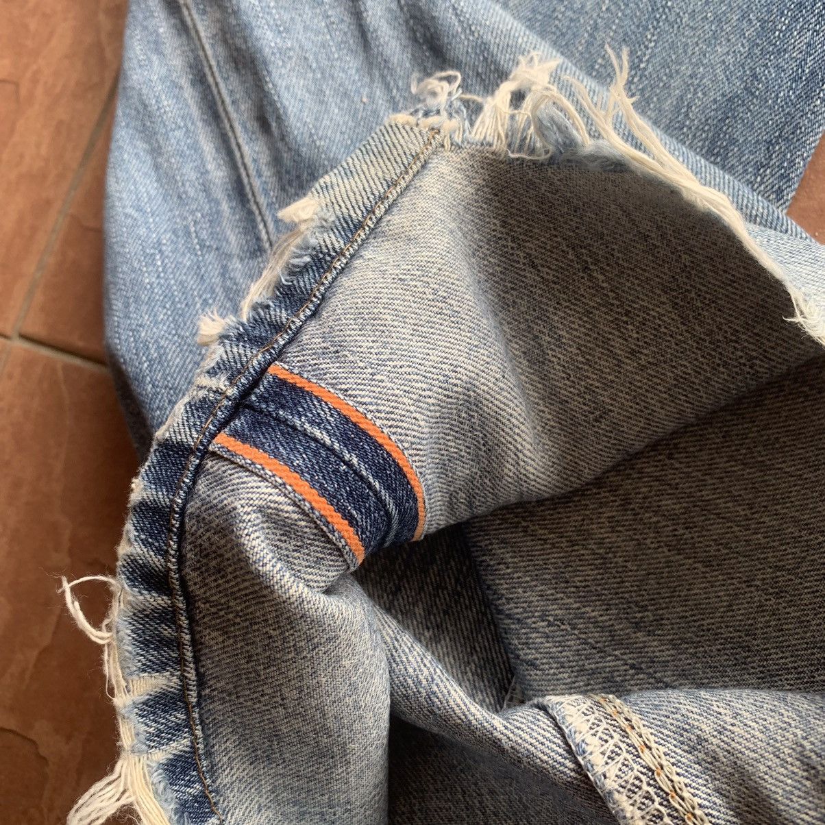 Self Edge × Vintage 💥 DESTROYED! REDLINE JEANS EDWIN 505Z DENIM SELVEDGE PANTS Size US 34 / EU 50 - 13 Thumbnail