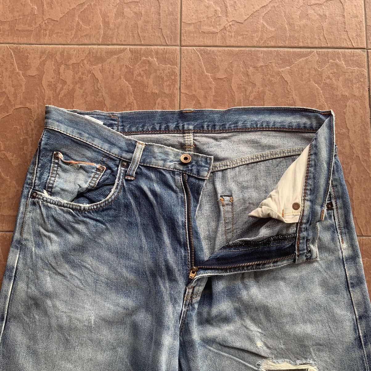 Self Edge × Vintage 💥 DESTROYED! REDLINE JEANS EDWIN 505Z DENIM SELVEDGE PANTS Size US 34 / EU 50 - 6 Thumbnail