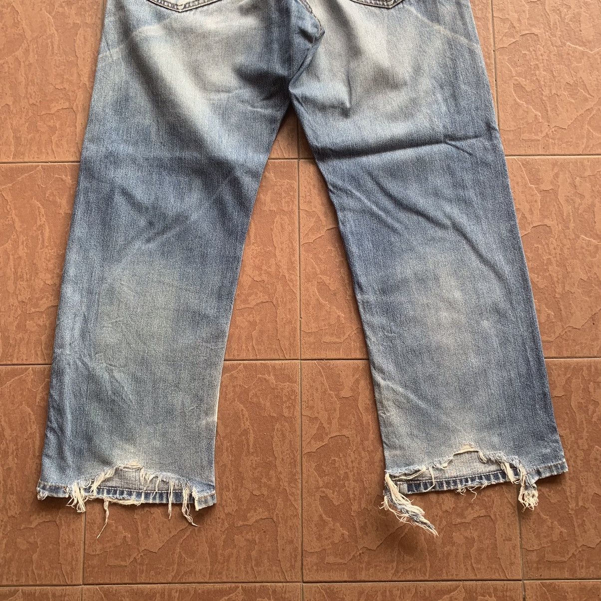 Self Edge × Vintage 💥 DESTROYED! REDLINE JEANS EDWIN 505Z DENIM SELVEDGE PANTS Size US 34 / EU 50 - 11 Thumbnail