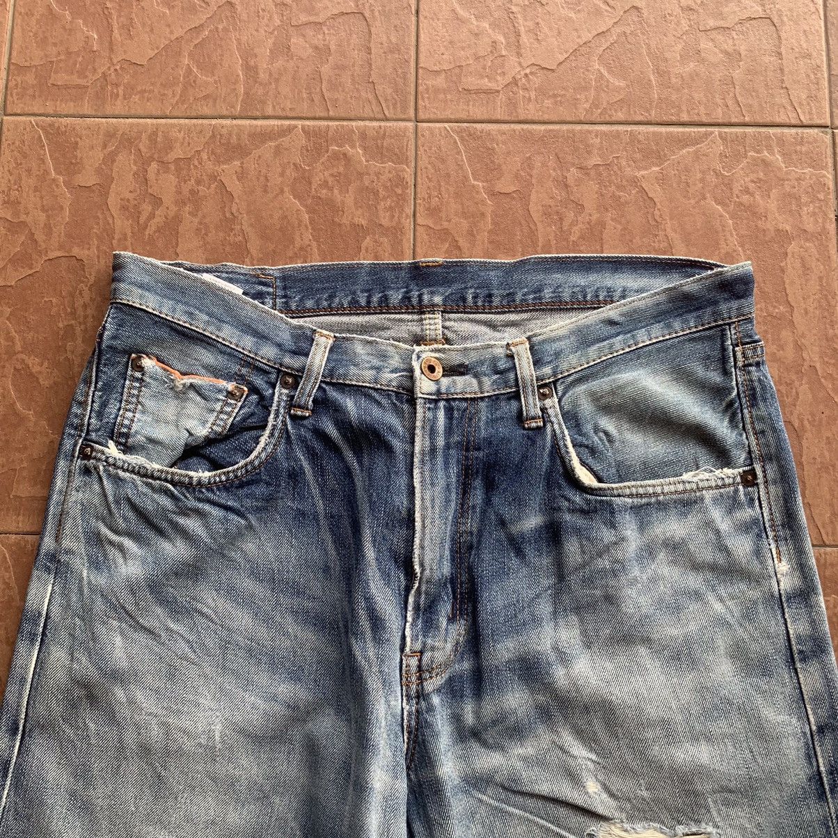 Self Edge × Vintage 💥 DESTROYED! REDLINE JEANS EDWIN 505Z DENIM SELVEDGE PANTS Size US 34 / EU 50 - 2 Thumbnail