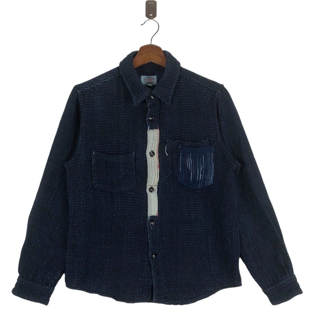 VINTAGE GAIJIN MADE PATCH WORK BUTTON SHIRT