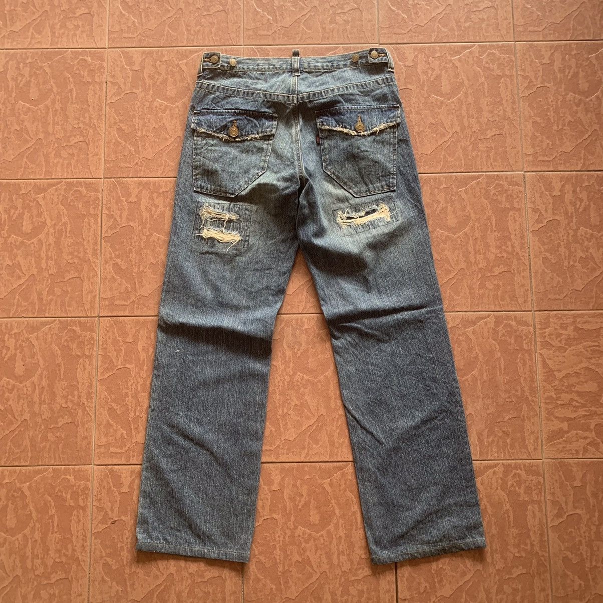 Japanese Brand × Vintage JAPANESE VINTAGE REAL CRUSH JEANS TROUSERS DENIM PANTS Size US 30 / EU 46 - 9 Thumbnail