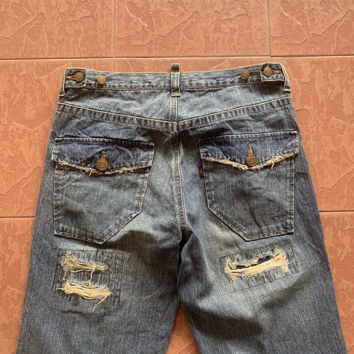 Japanese Brand × Vintage JAPANESE VINTAGE REAL CRUSH JEANS TROUSERS DENIM PANTS Size US 30 / EU 46 - 10 Thumbnail