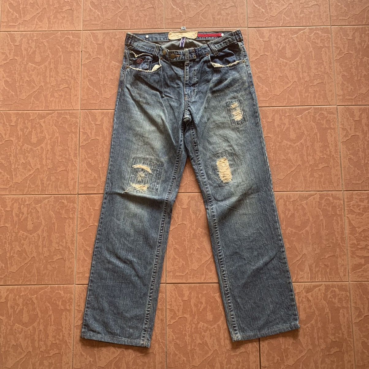 Japanese Brand × Vintage JAPANESE VINTAGE REAL CRUSH JEANS TROUSERS DENIM PANTS Size US 30 / EU 46 - 1 Thumbnail