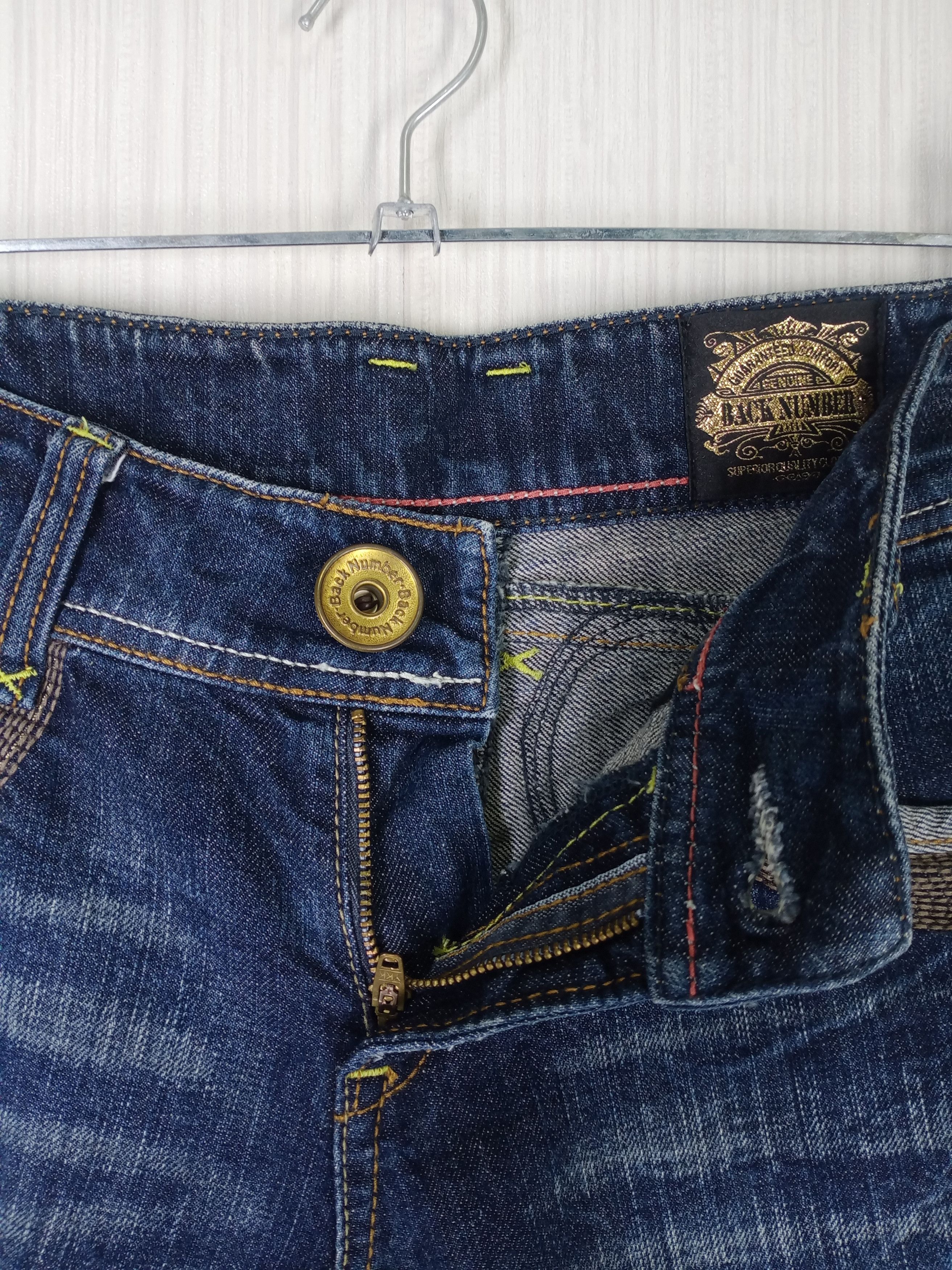 If Six Was Nine Rare Design Back Number Distressed Denim Jeans Size US 29 - 8 Thumbnail