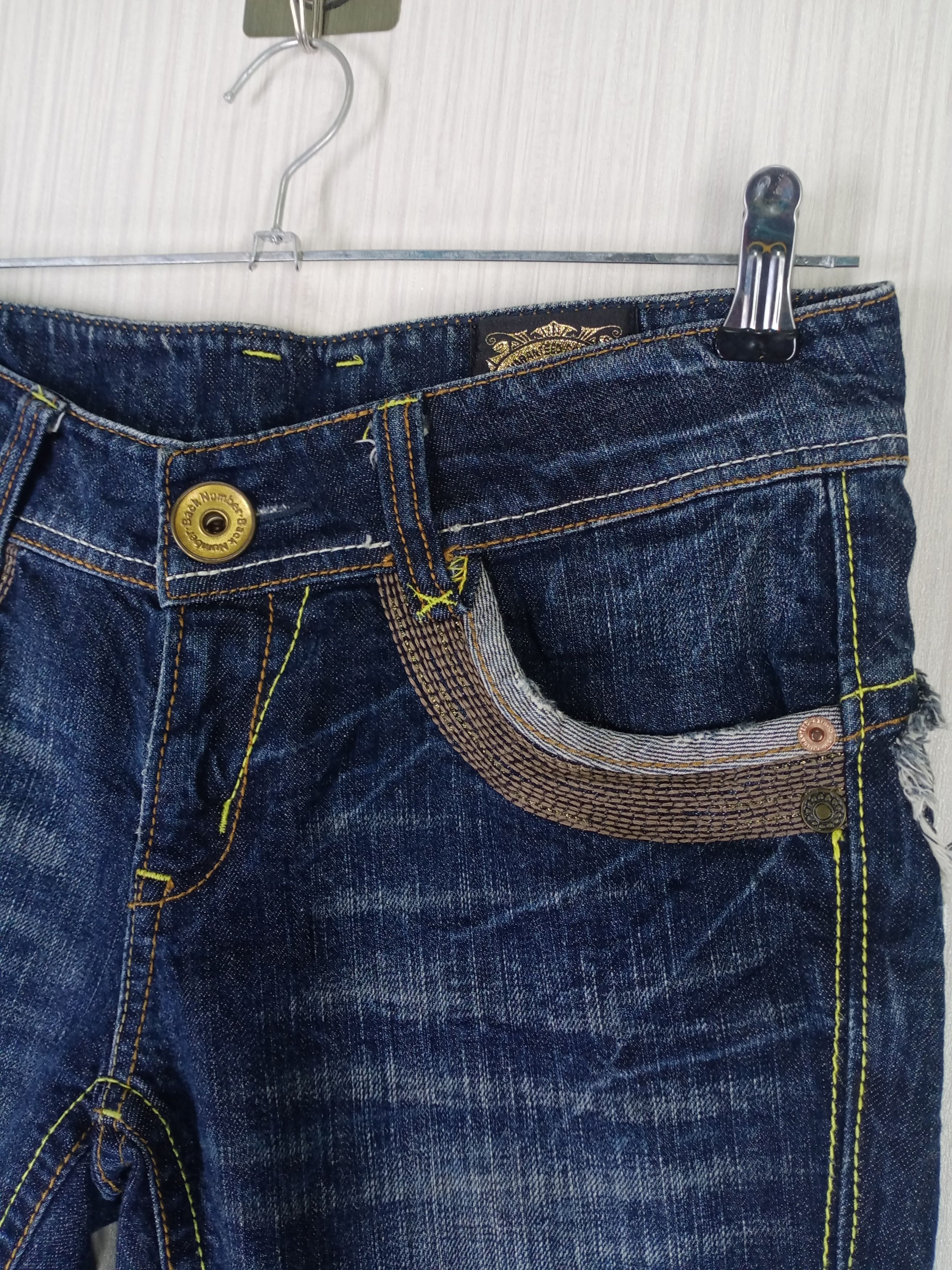 If Six Was Nine Rare Design Back Number Distressed Denim Jeans Size US 29 - 7 Thumbnail