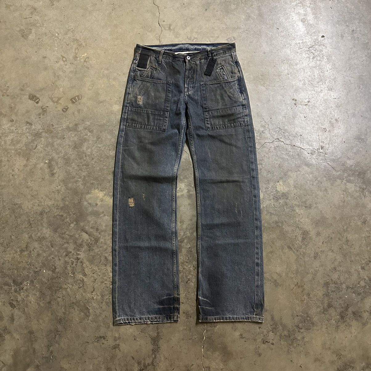 Rick Owens Rick Owens SLAB Mudwash Denim Jeans | Grailed