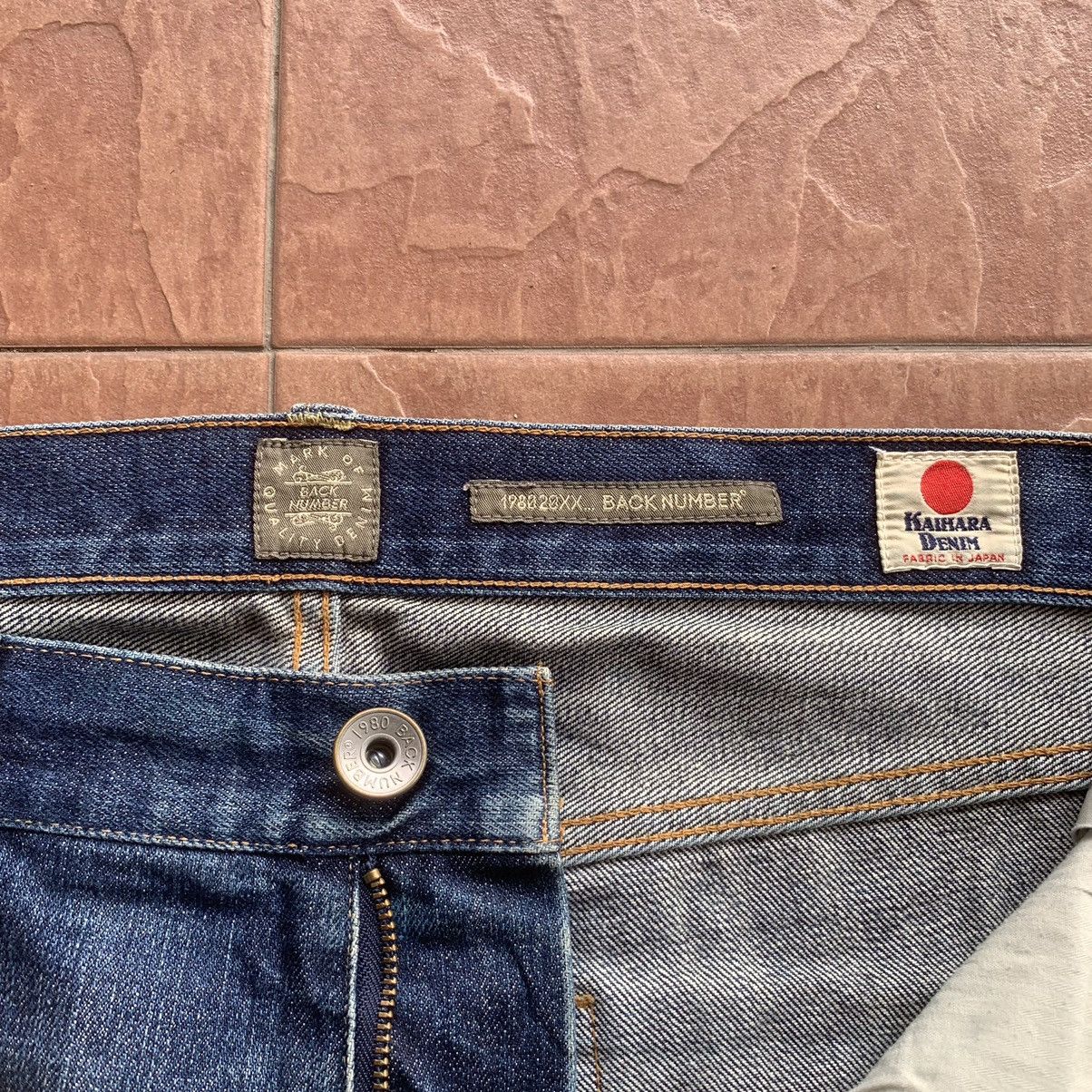 Japanese Brand × Kaihara Denim KAIHARA DENIM JAPANESE VINTAGE JEANS BACK NUMBER TROUSERS Size US 36 / EU 52 - 6 Thumbnail