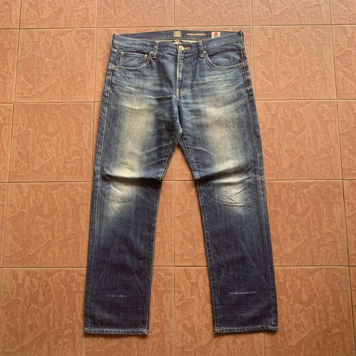 Japanese Brand × Kaihara Denim KAIHARA DENIM JAPANESE VINTAGE JEANS BACK NUMBER TROUSERS Size US 36 / EU 52 - 1 Thumbnail