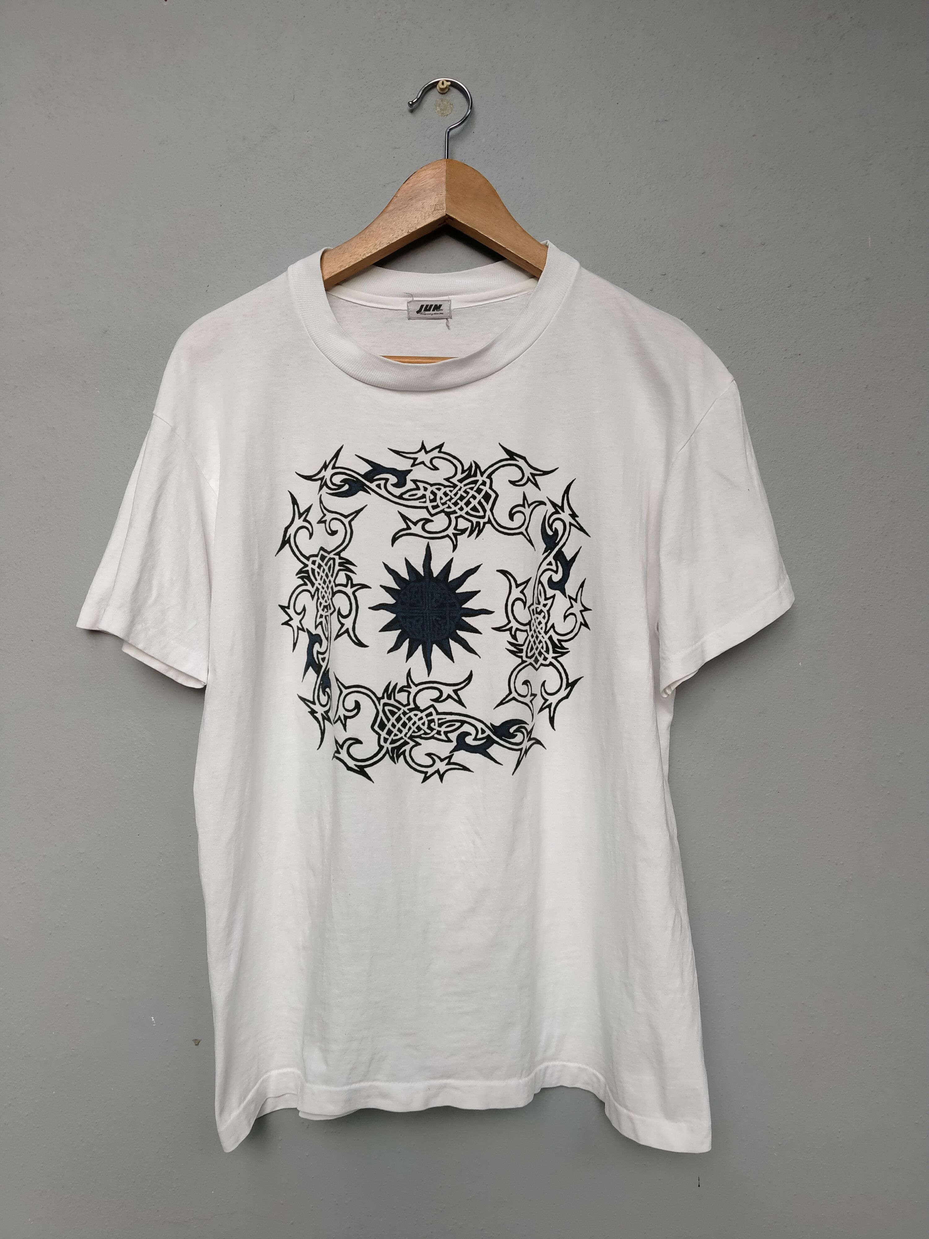Japanese Brand Vintage 80s Jun Men Art Psychedelic Tee Size US M / EU 48-50 / 2 - 1 Thumbnail