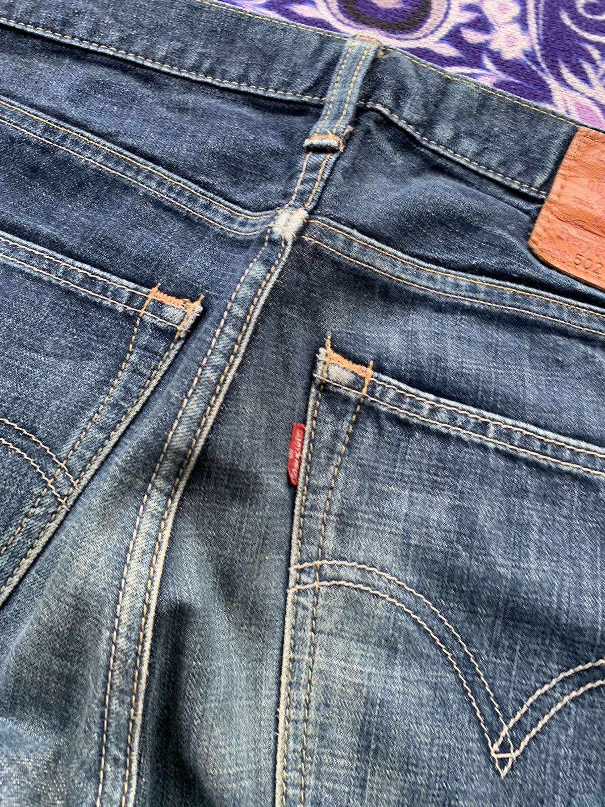 Levi's Vintage Clothing Levis 502 Faded Wash Denim Size US 33 - 13 Thumbnail