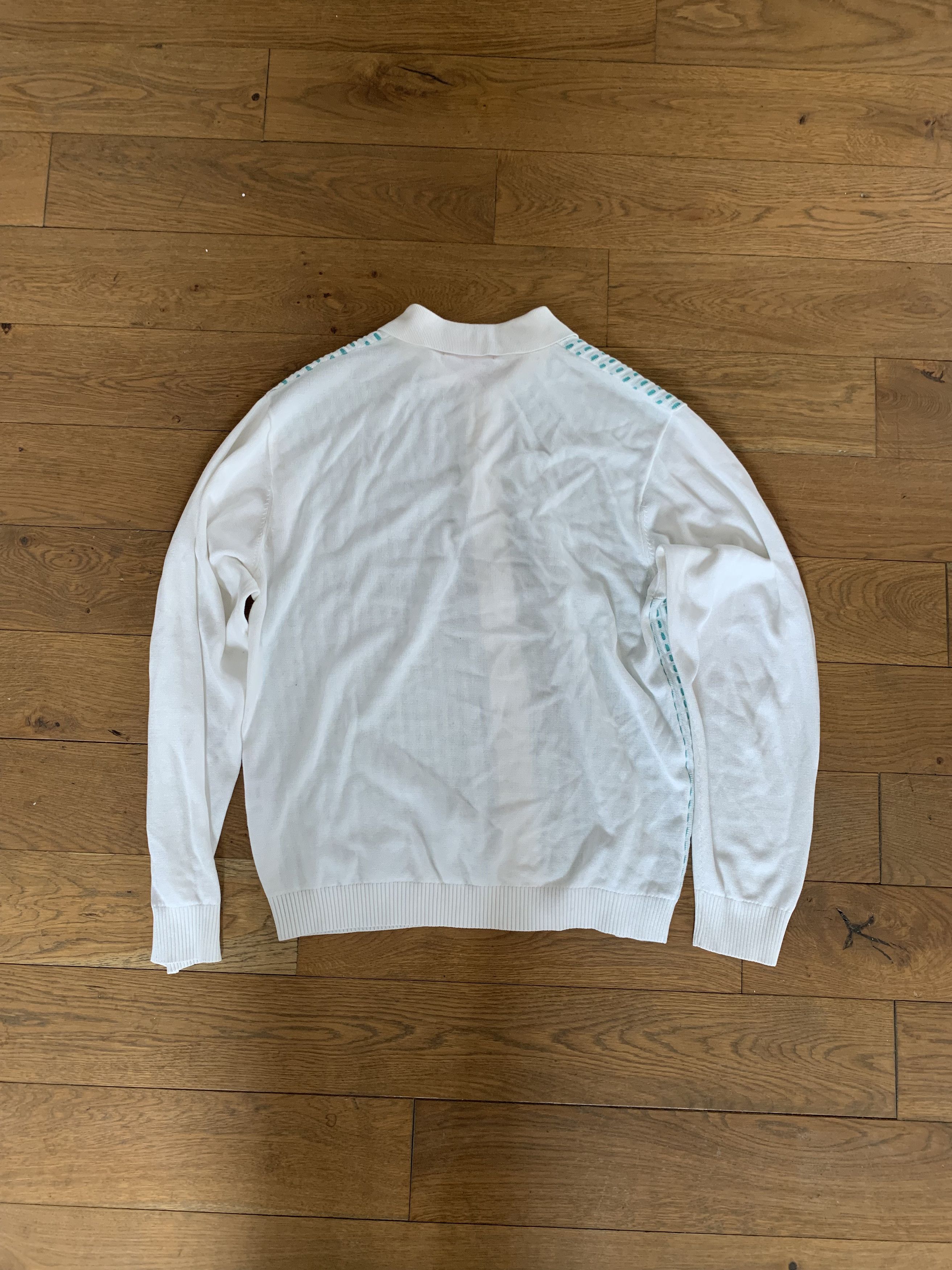 Supreme Dashes Zip Up Knit Polo White Men's - SS18 - US