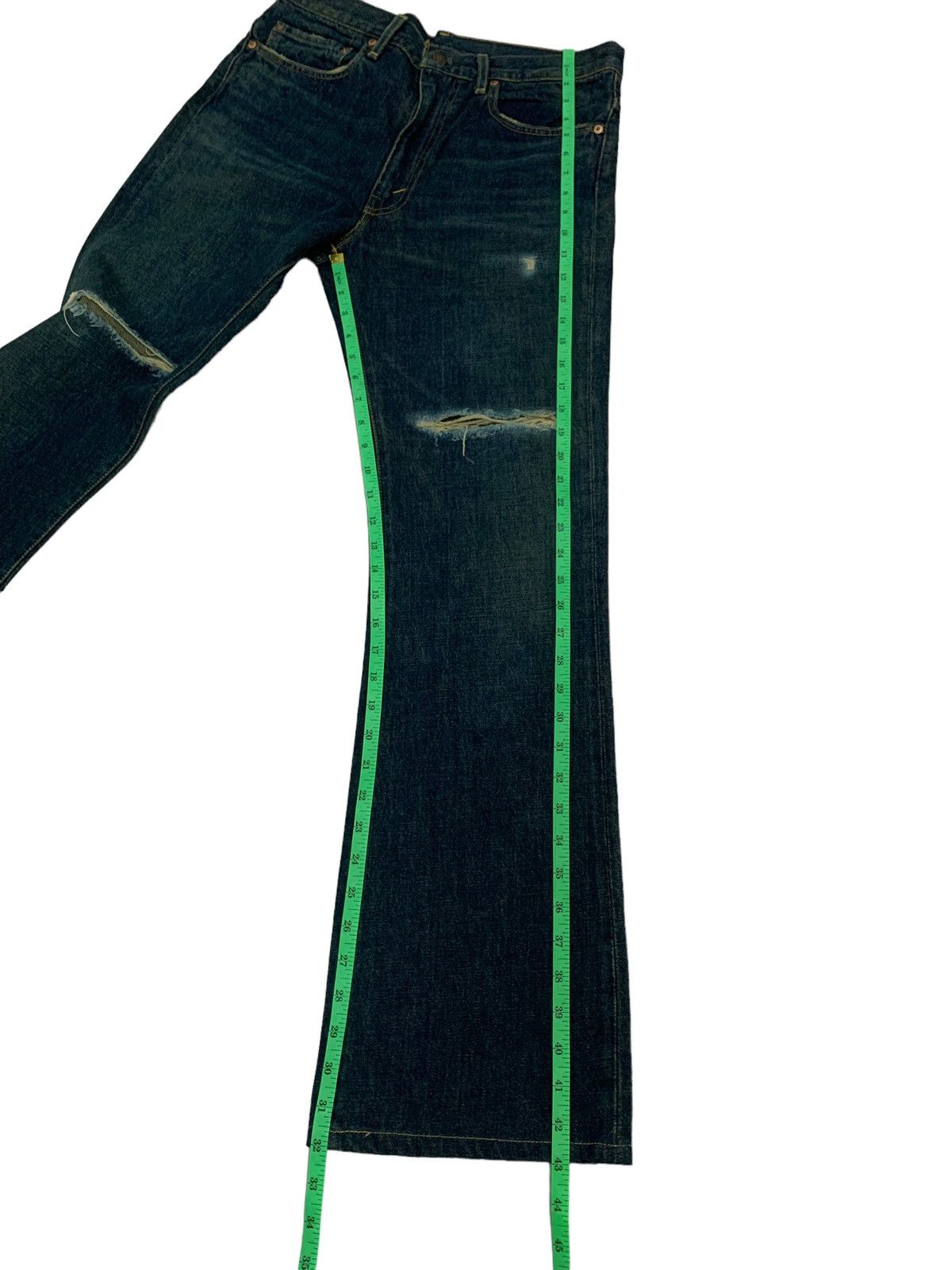 Levi's Vintage LVC Levis 517 Big E Distressed Flare Jeans Size US 32 / EU 48 - 19 Thumbnail