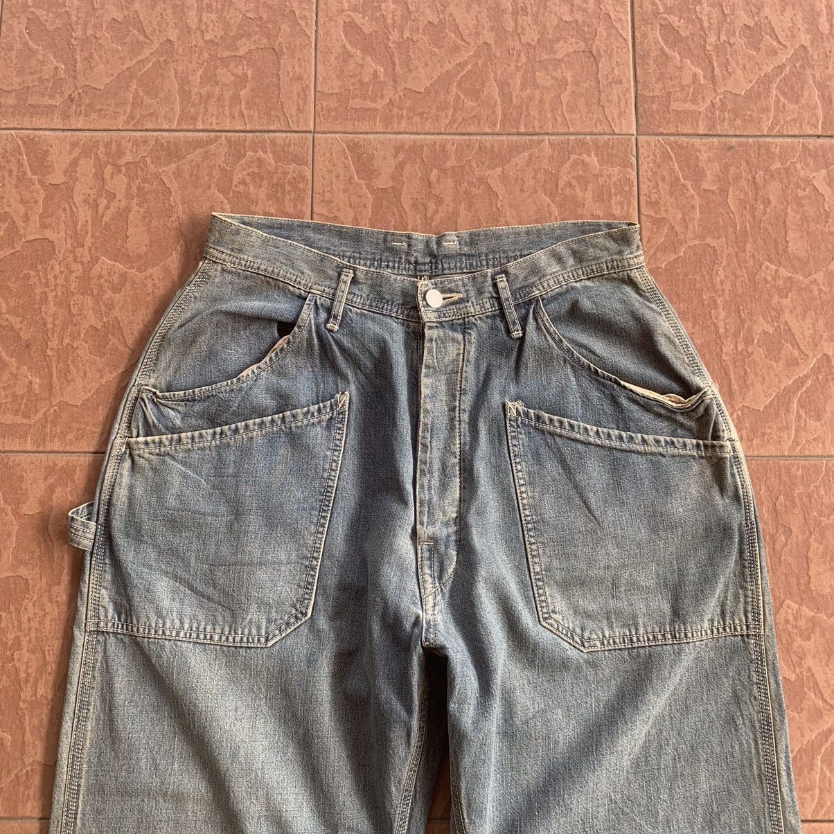 Japanese Brand × Replay × Vintage VINTAGE REPLAY JEANS 29x32 TROUSERS BAGGY CARPENTER PANTS Size US 29 - 2 Thumbnail
