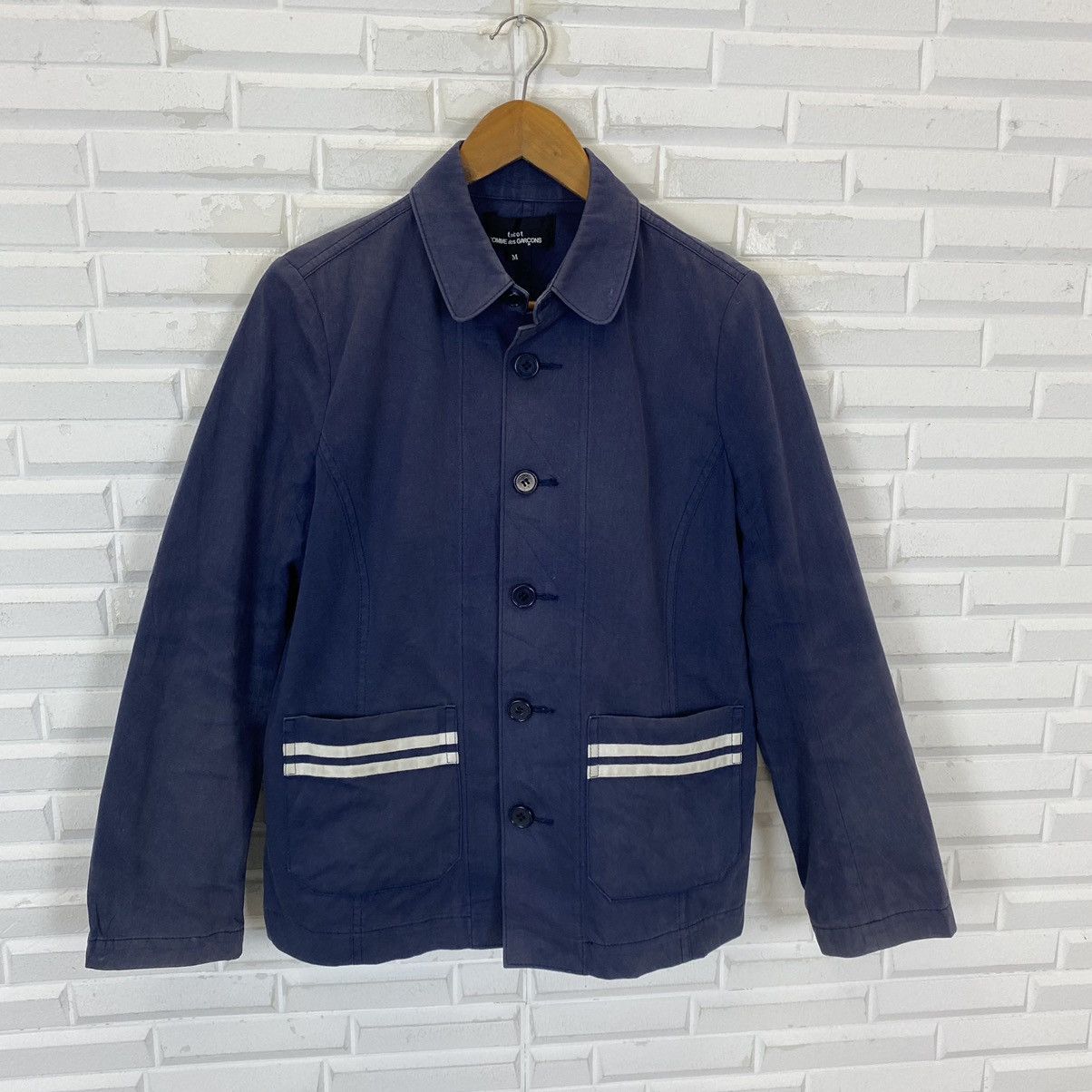 Comme des Garcons ☀️AD2000 Tricot CdG navy light jacket Size US M / EU 48-50 / 2 - 3 Thumbnail