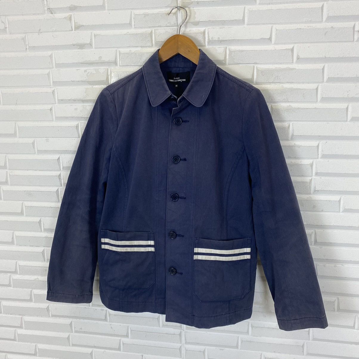 Comme des Garcons ☀️AD2000 Tricot CdG navy light jacket Size US M / EU 48-50 / 2 - 4 Thumbnail