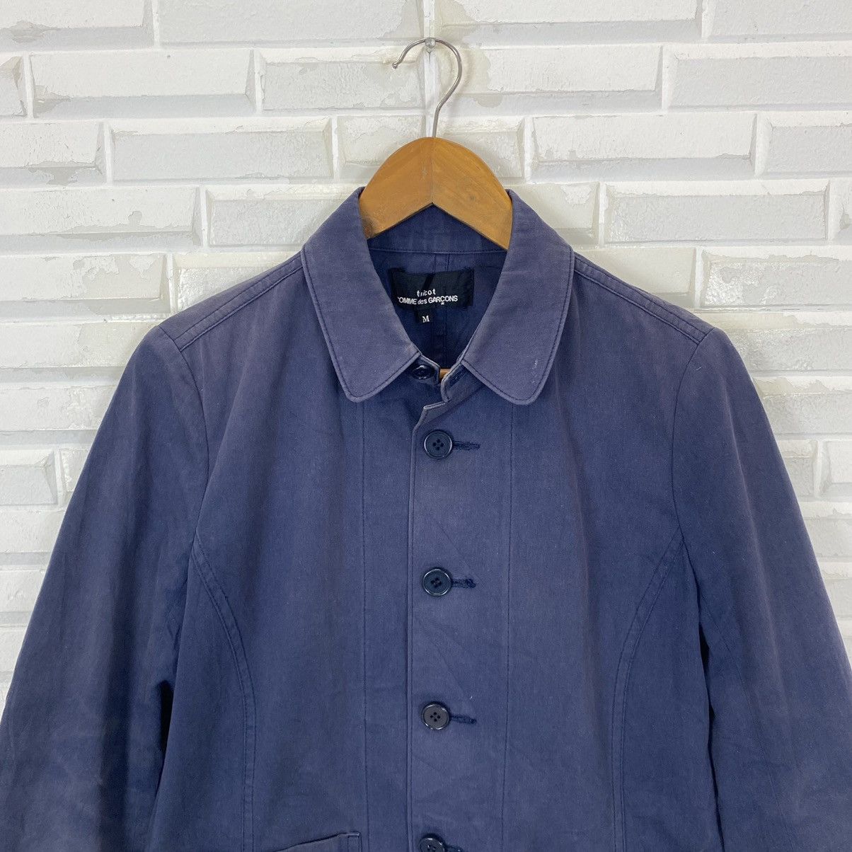 Comme des Garcons ☀️AD2000 Tricot CdG navy light jacket Size US M / EU 48-50 / 2 - 5 Thumbnail