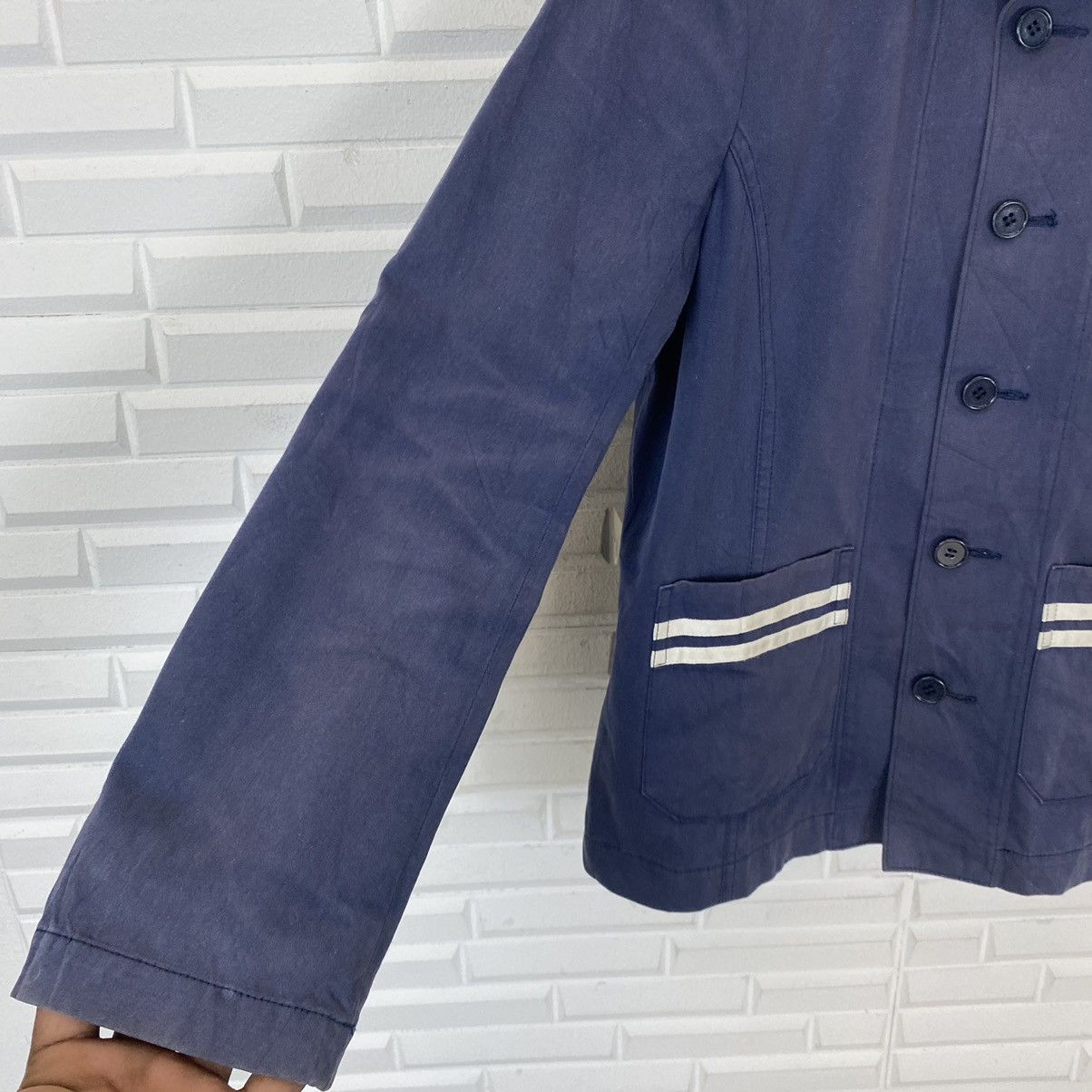 Comme des Garcons ☀️AD2000 Tricot CdG navy light jacket Size US M / EU 48-50 / 2 - 7 Thumbnail