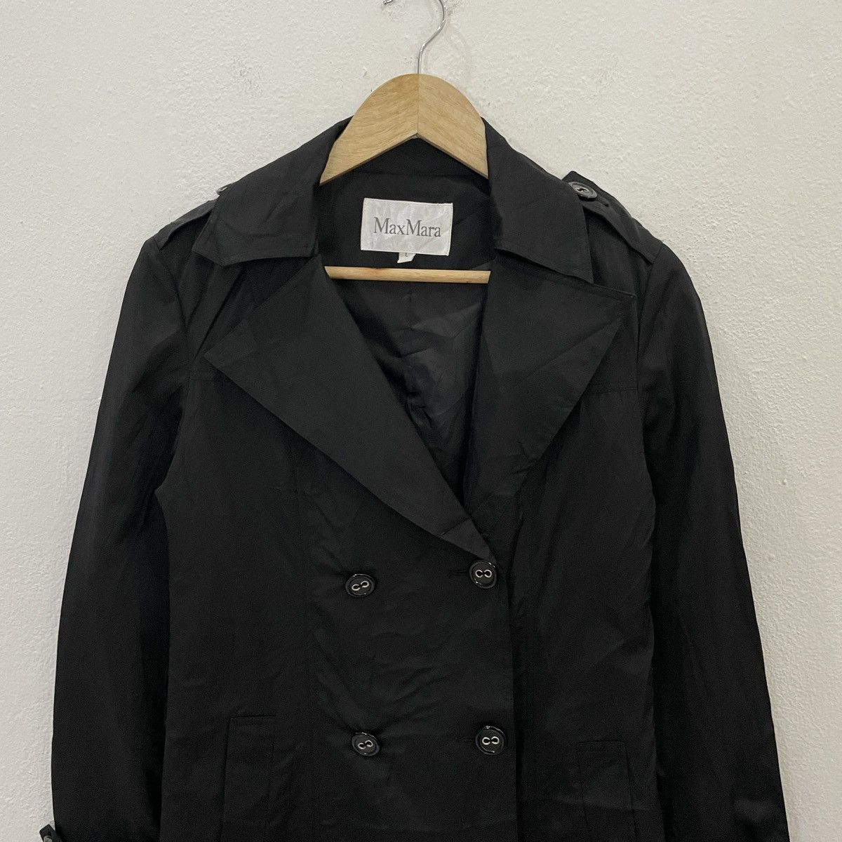 Max Mara Vintage Maxmara Trench Coat Jacket Size L / US 10 / IT 46 - 4 Thumbnail