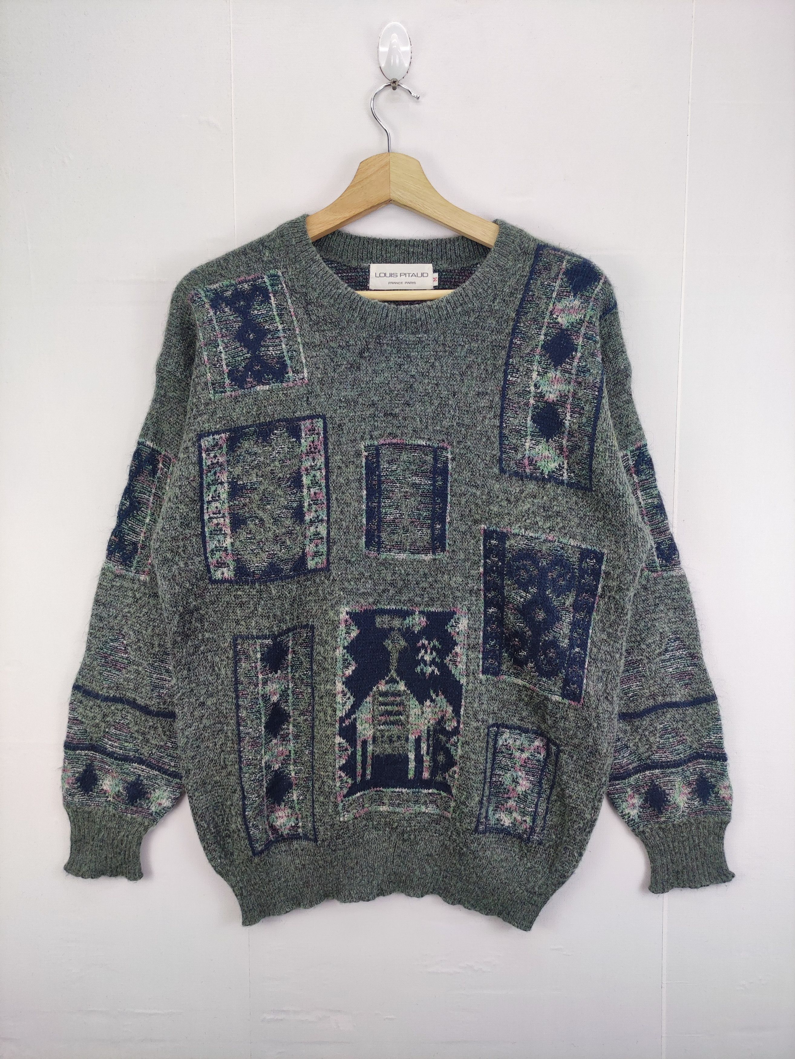 Aran Isles Knitwear Vintage Louis Pitaud Knit Sweater Crewneck Art Print Size US M / EU 48-50 / 2 - 1 Thumbnail